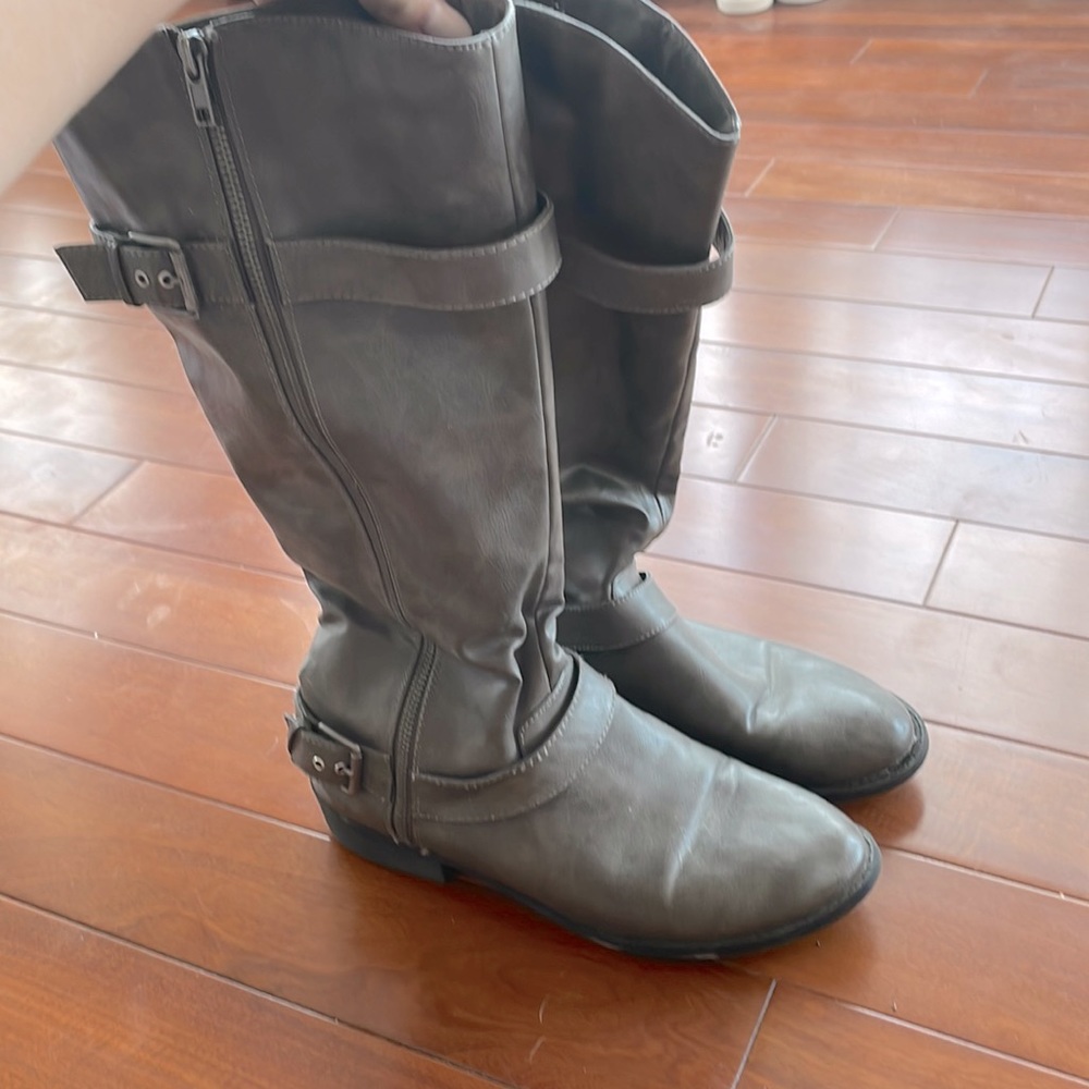 Women’s gray tall boots size 12